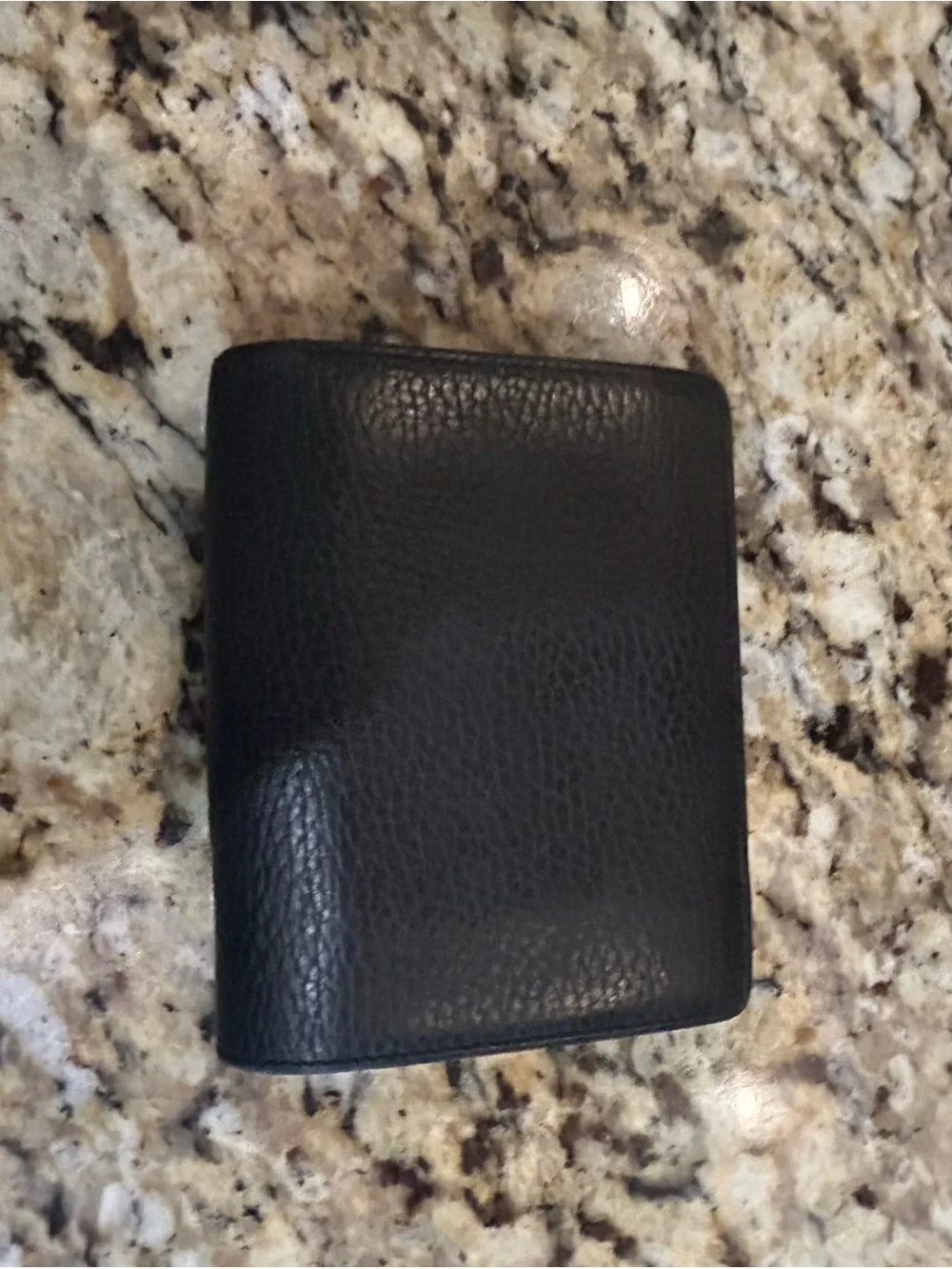 Burberry Men's Black Pebbled Leather Bifold Wallet